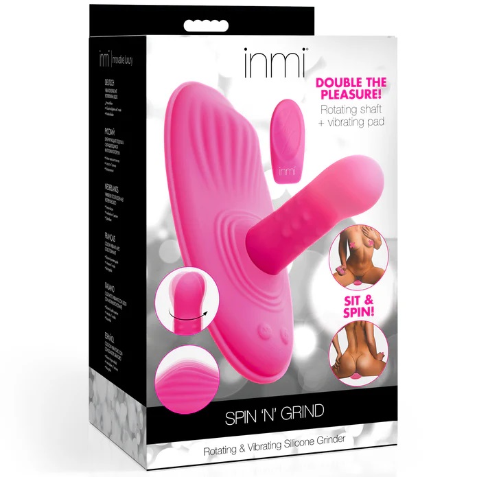 Transform any chair or couch into the perfect, sexy, saddle ... Inmi - Spin 'N' Grind Rotating Vibrator - Pink photo-12