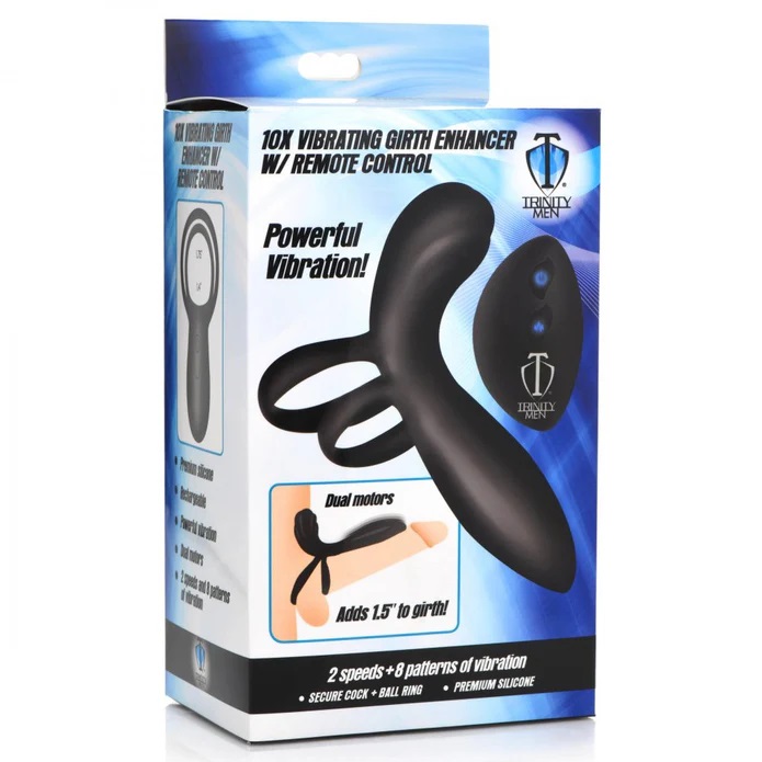This smooth, premium, phthalate-free silicone toy will give ... Trinity Vibes - Vibro Girth Enhancer - Black photo-7