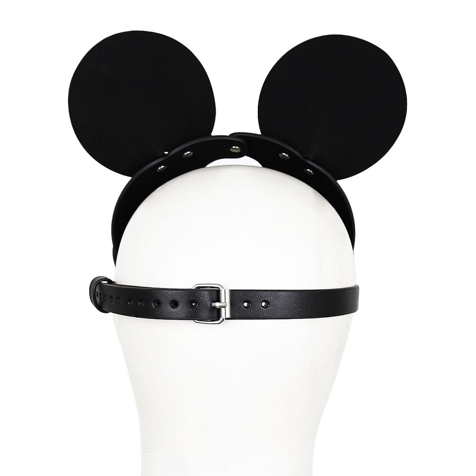 PU Leather mask "Mouse" for role-playing, for part... Kiotos - Mouse Eye Mask - Black photo-2