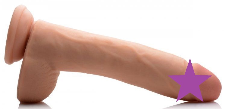 A hefty hunk of man meat for size queens and kings! This bea... USA Cocks - 10" Ameriskin Dual Density Dildo - Flesh photo-2