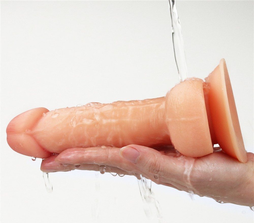 Explore every inch of The ultra Soft dude dildo. Satisfy you... Lovetoy - 7" The Ultra Soft Dude - Flesh photo-9