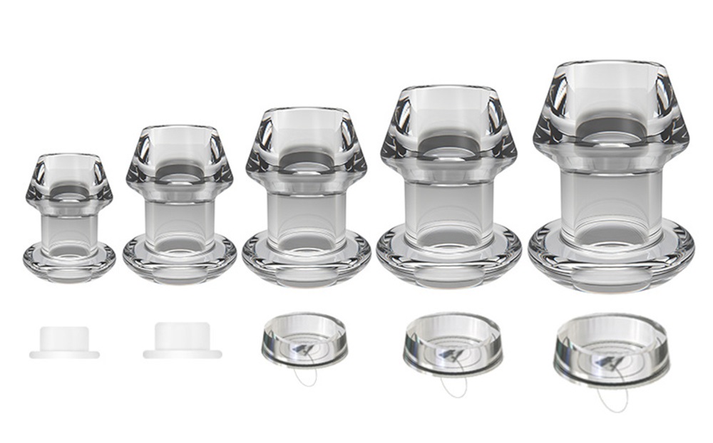 The tip is a round trapezoid with a narrow design, so it is ... SMVIP - Hollow Tunnel Plug S - Clear photo-5