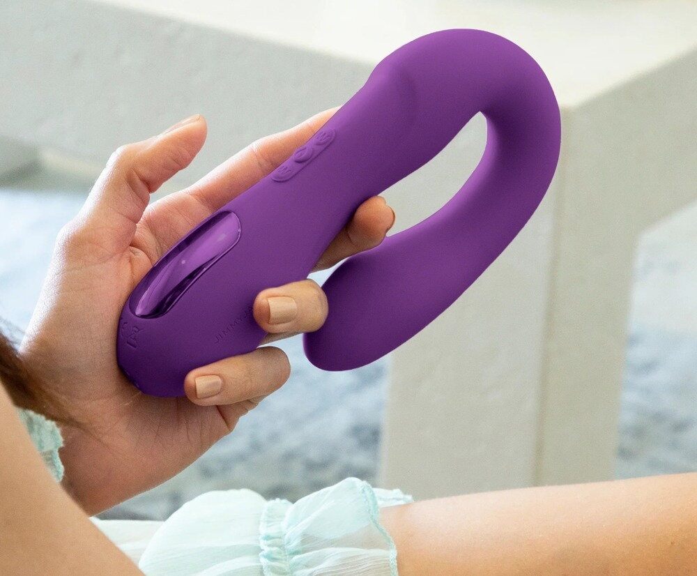 Flexible Reflexx Rabbit 3 double vibrator from JimmyJane for... JimmyJane - Reflexx Rabbit Vibrator - Purple photo-2