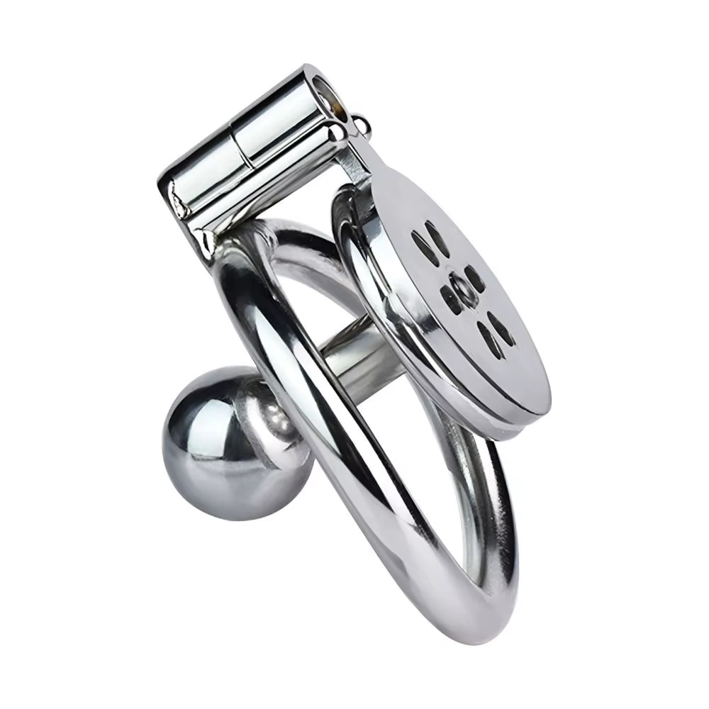 Material: Ring: 304 Stainless steel
Cage length: 51MM
Ring i... FAAK - Chastity Cage 191 45mm w Belt - Silver photo-4