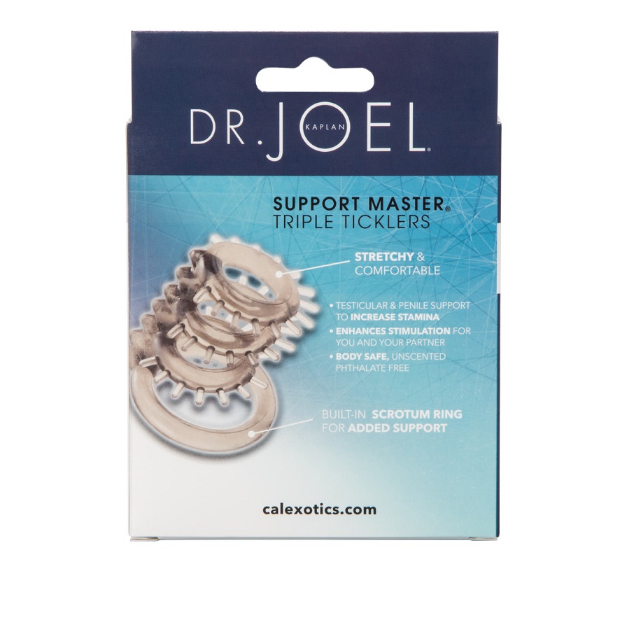 Satisfy your desires with the Dr. Joel Kaplan Support Master... CEN - Dr. Joel Triple Cock Ring w Ticklers - Smoke photo-7