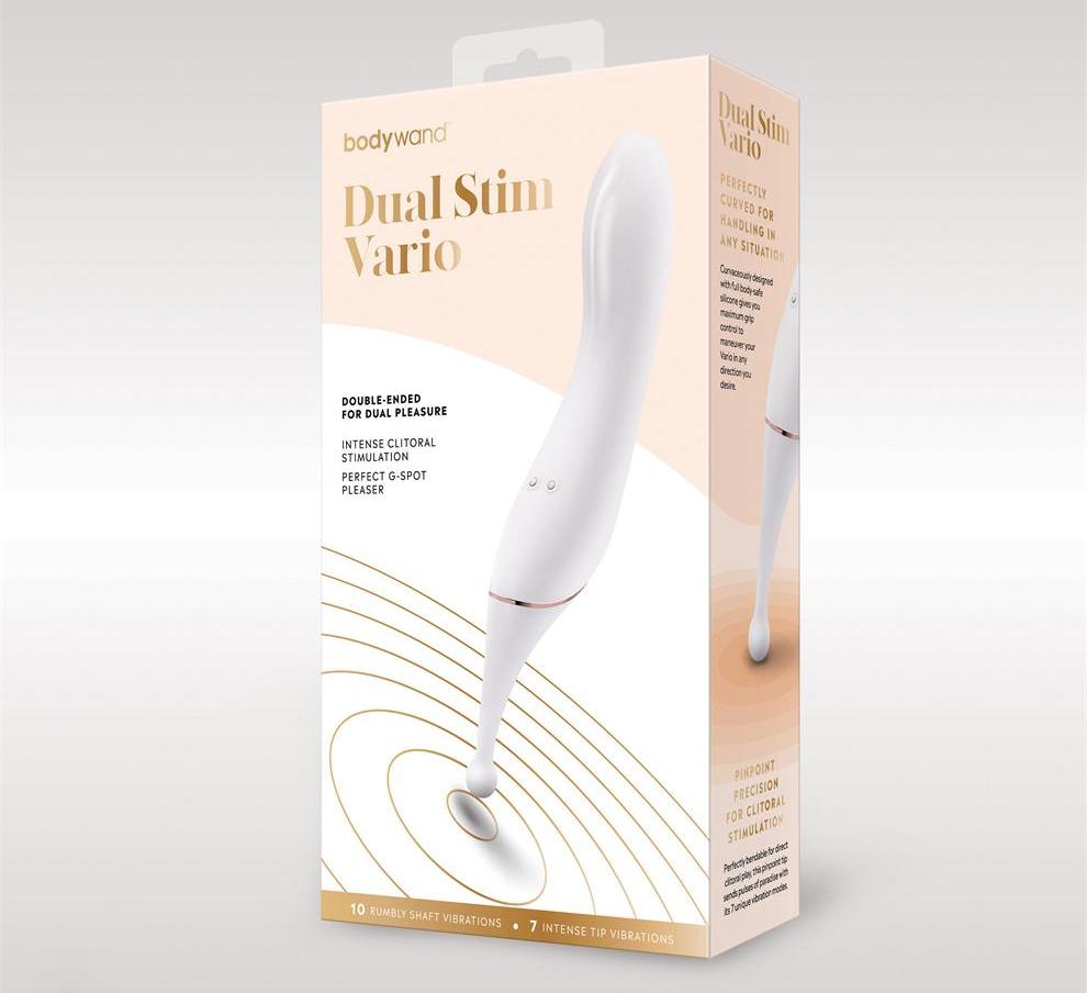 Vibe in the best of both worlds with the Bodywand Dual Stim ... Bodywand - Dual Stim Vario - White photo-6