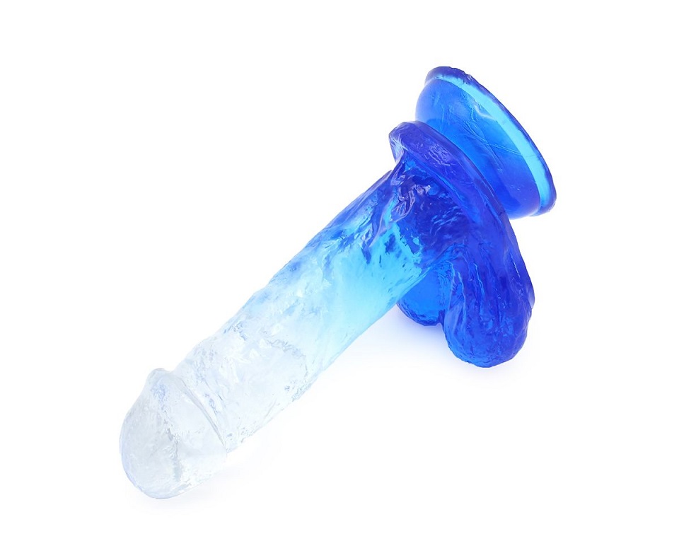 This special transparent dildo has an amazing color mix and ... Kiotos - Realistic Dildo 07 - Blue photo-7