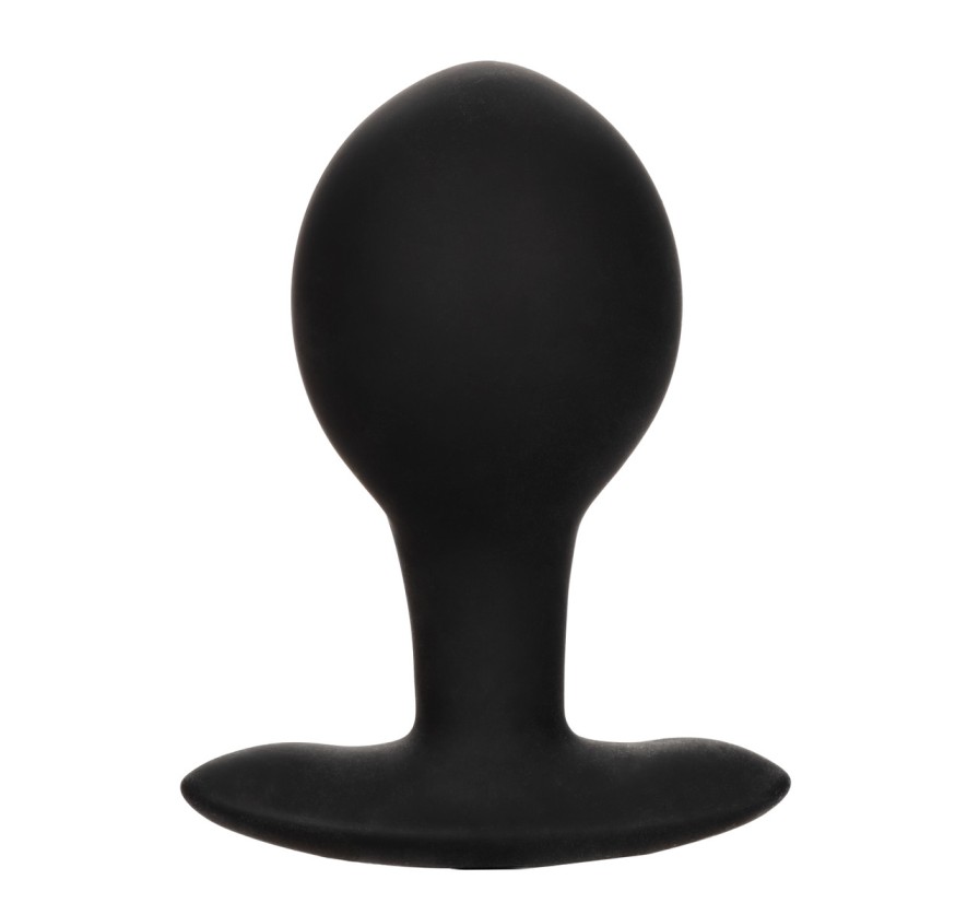 The CalExotics Large Weighted Silicone Inflatable Plug is a ... CEN - Weighted Inflatable Plug L - Black photo-5