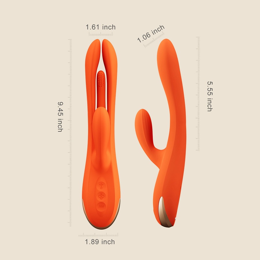 You’ve probably seen hundreds of sex toys, but TERRI stands ... Honey Play Box - Terri Tapping Rabbit App Vibrator - Orange photo-12