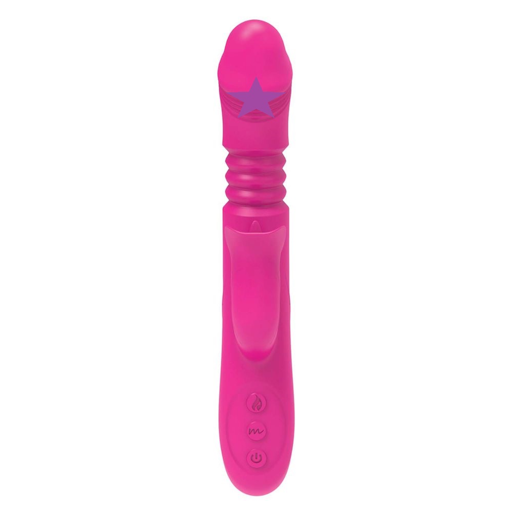 Pleasure yourself like royalty with The Royale Passion Heat ... Nasstoys - Passion Heat Thrusting Rabbit Vibrator - Pink photo-2
