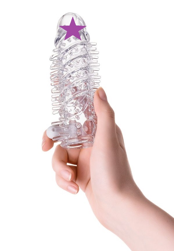 Turn your penis into an incredible source of pleasure with t... A-Toys - Fril Vibro Sleeve 13.4cm - Clear photo-2