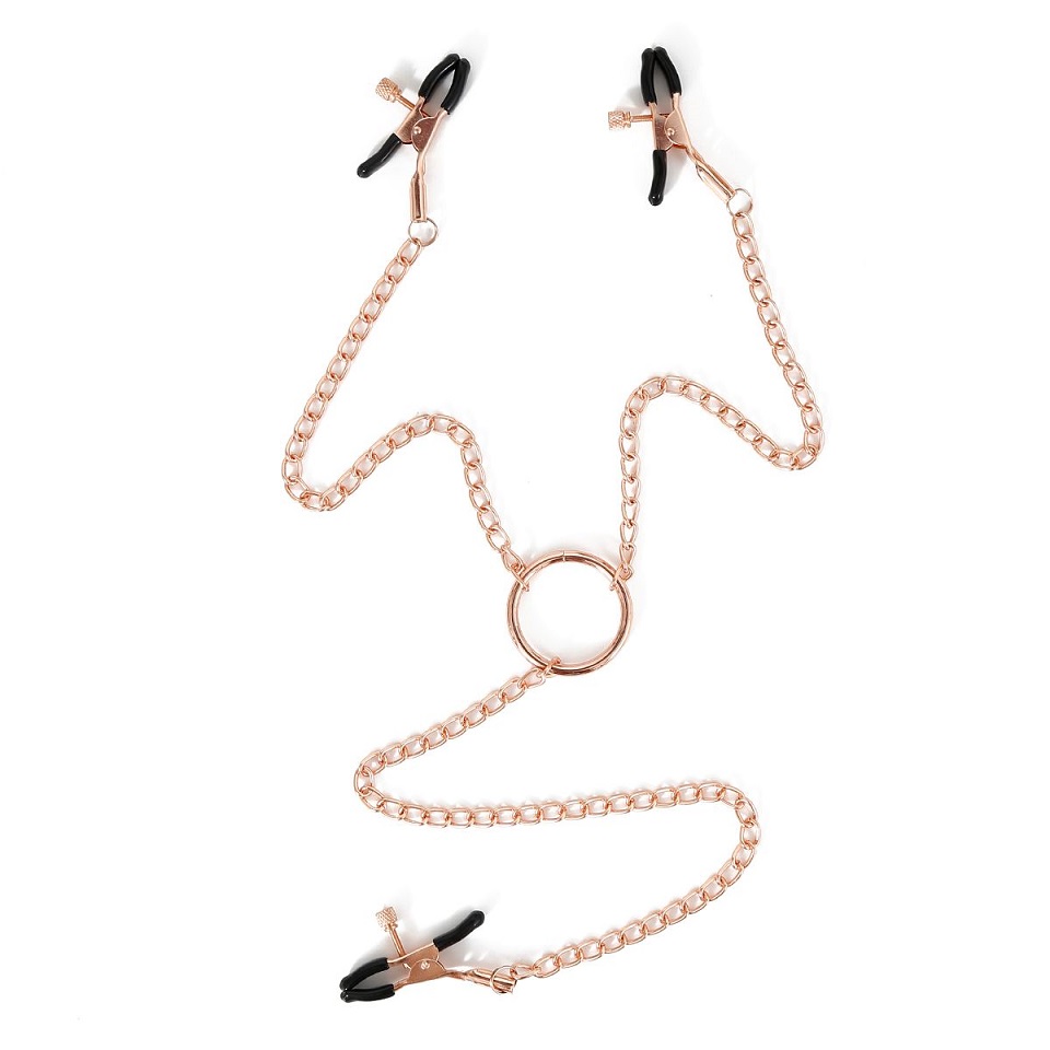 Introducing our Rose Gold Color Nipples and Clit Clamps, ele... Kiotos - Chain Nipple & Clit Clamps photo-5