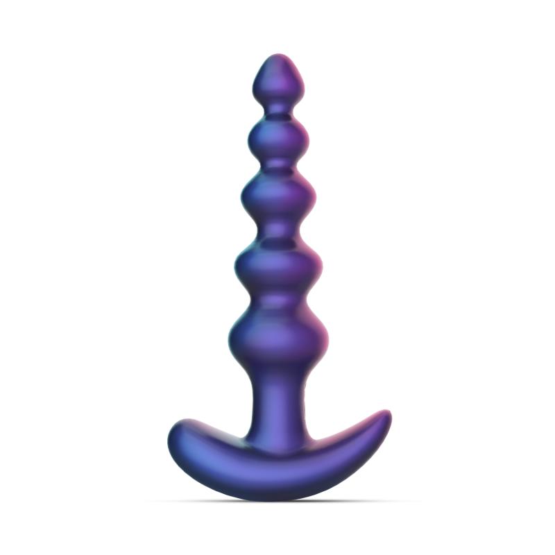 Explore yourself with this vibrating butt plug. With a total... Hueman - Galaxy Force Vibro Beads w Remote - Blue photo-4