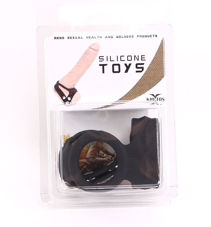 This flexible soft to the touch silicone Dual Enhancer from ... Kiotos - Silicone Dual Enhancer S - Black photo-3