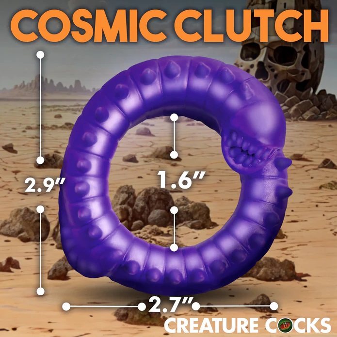 Enhance your rod with this toothy, purple, galactic worm! Th... Creature Cocks - Slitherine Ring photo-8