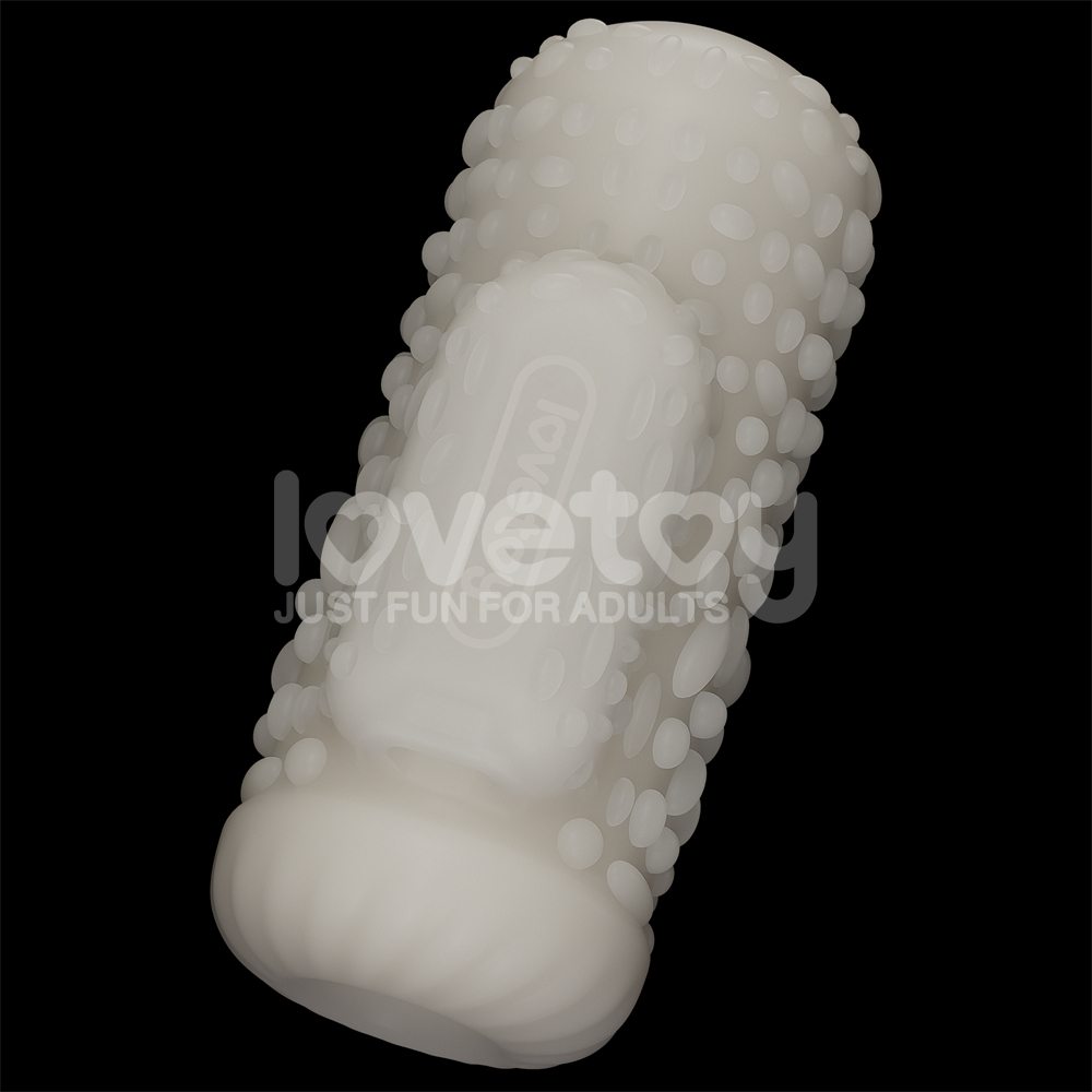 Discover ultimate pleasure and versatility with the Lovetoy ... Lovetoy - Knights Ring Vibro 2in1 Sleeve - Drip photo-7