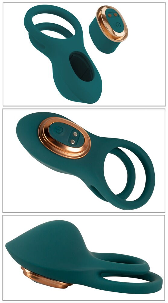 5-piece toy set RC Mini Vibrator with 4 Attachments from Cou... Couples Choice - Mini Vibrator w 4 Attachments - Green photo-9