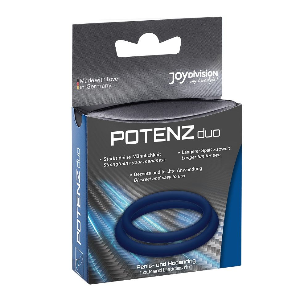Enjoy the perfect combination of POTENZduo ring around your ... Joy Division - POTENZduo Ring Set M - Blue photo-4