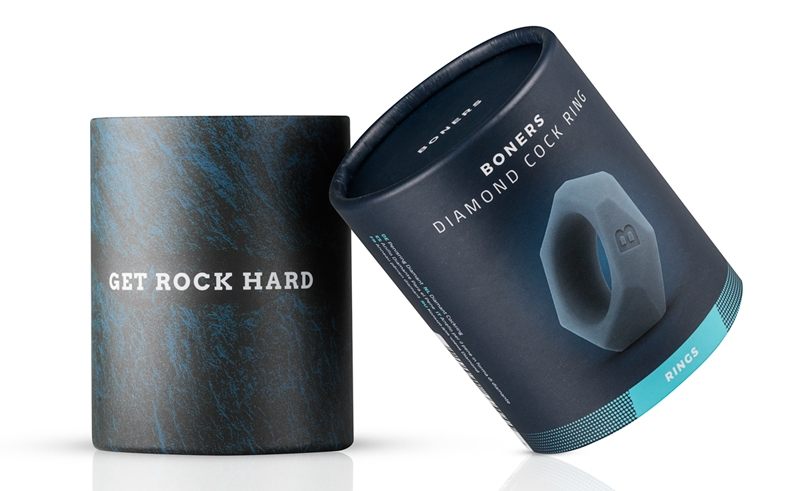This thick diamond cock ring gives your penis an even more m... Boners - Diamond Cock Ring - Grey photo-3