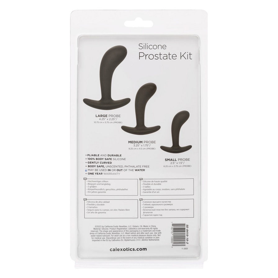 Delve into the world of anal exploration with the Silicone P... CEN - Prostate Plug Kit - Black photo-9