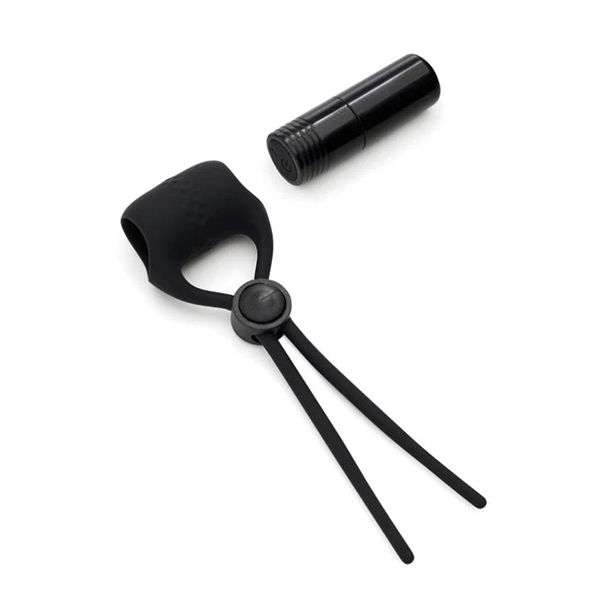May lead to better orgasms & longer passion sessions with th... So Divine - Adjustable Vibro Ring - Black photo-4