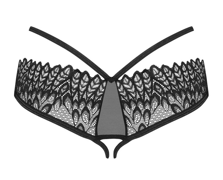 Donarella panties are a unique example of lingerie with a sp... Obsessive - Donarella Crotchless Panties - Black - XL/XXL photo-5