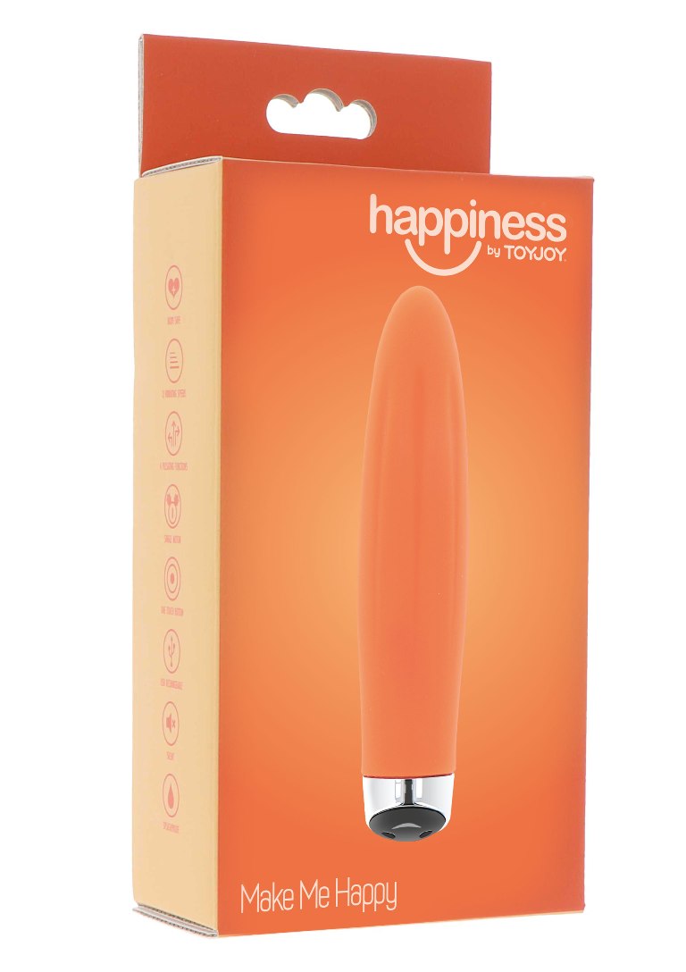 Experience the intimate delight and naughty joy of the Make ... ToyJoy - Make Me Happy Vibe - Orange photo-4
