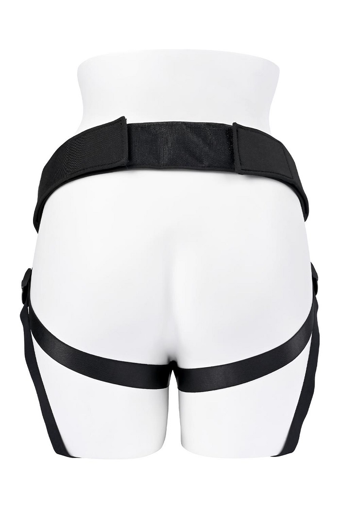 This comfy harness offers two secure spaces for toys to doub... Gender X - Double Rider Strap-On Harness - Black photo-2