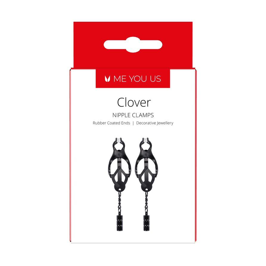 Squeeze, tease and please your nipples with these classic Cl... Me You Us - Clover Nipple Clamp - Black photo-2