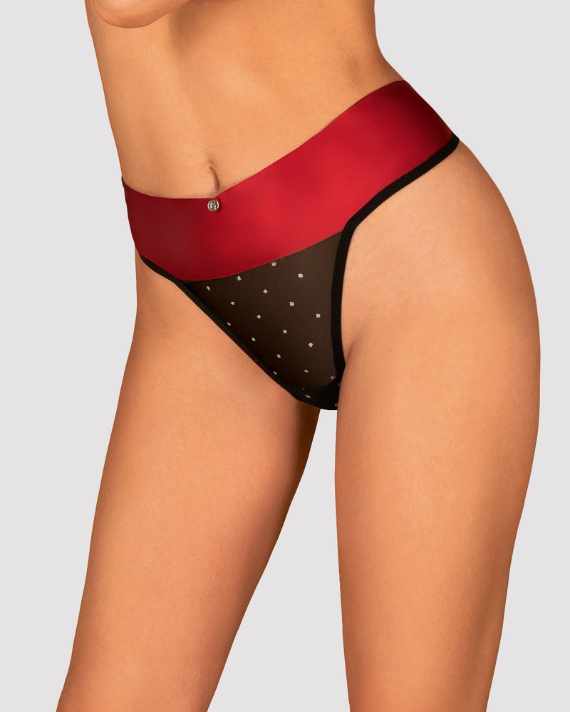 We have something bold and classy for you! Are you ready for... Obsessive - Tienesy Thong - Black - S/M photo-2