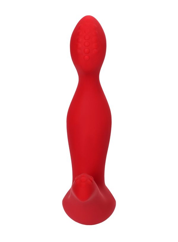 Flexible material, anatomical shape and small size guarantee... ToDo - Proman Vibro Prostate Massager - Red photo-4
