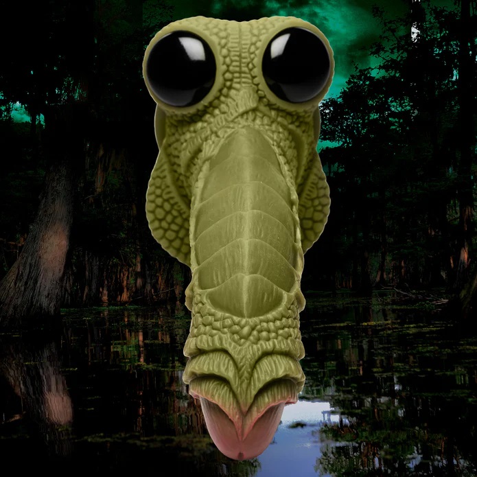 Dive deep into new fantasies with this Swamp Monster dildo f... Creature Cocks - Swamp Monster Dildo - Green photo-3