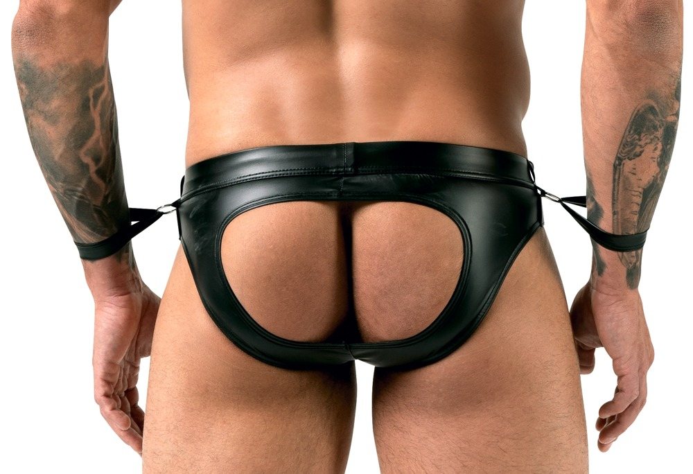 Exclusive, captivating design!
Exciting open back jock brief... Svenjoyment - Jock Bondage - Black - XL photo-2