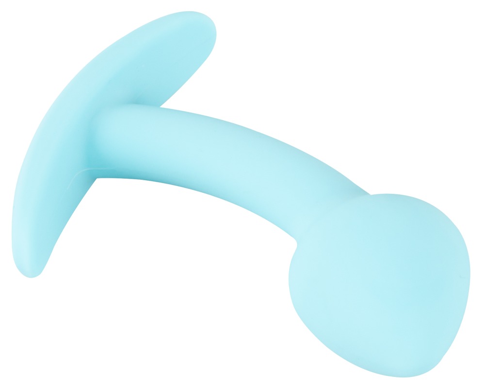 The velvety soft Mini Butt Plug from the popular Cuties rang... Cuties - Curved Mini Butt Plug - Blue photo-4