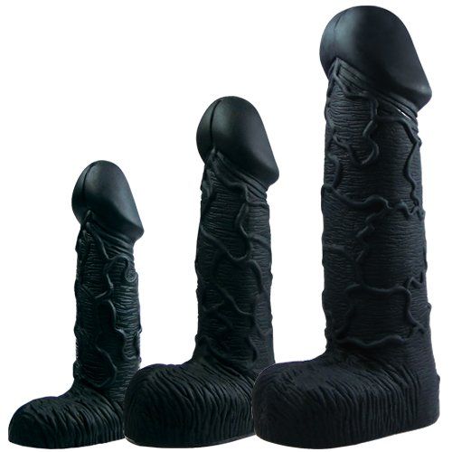 Advanced textured silicone material 100% BOSS is not sim... Boss - Silicone Dildo M - Black photo-3