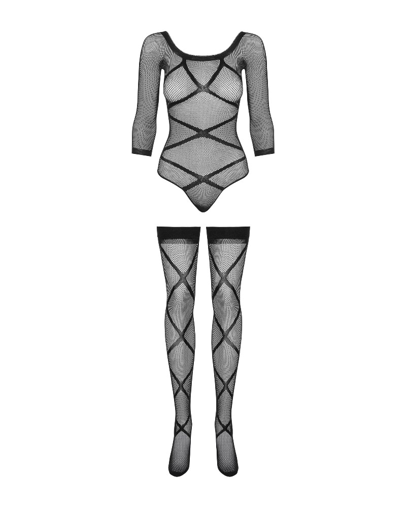 Tempting details, beautifully highlighted silhouette and sen... Obsessive - Bodystocking G320 - Black - S/M/L photo-7