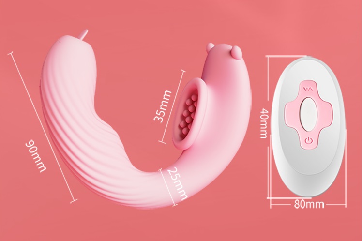 This couple vibrator combines clitroal and G-spot which brin... Secwell - Bear Dual Vibrator - Pink photo-12