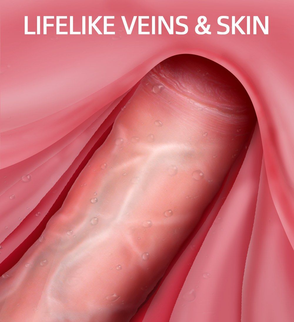 Ergonomic design, Lifelike silicone cock, Real touch feeling... Drywell - Realistic Cock 18cm - Flesh photo-14