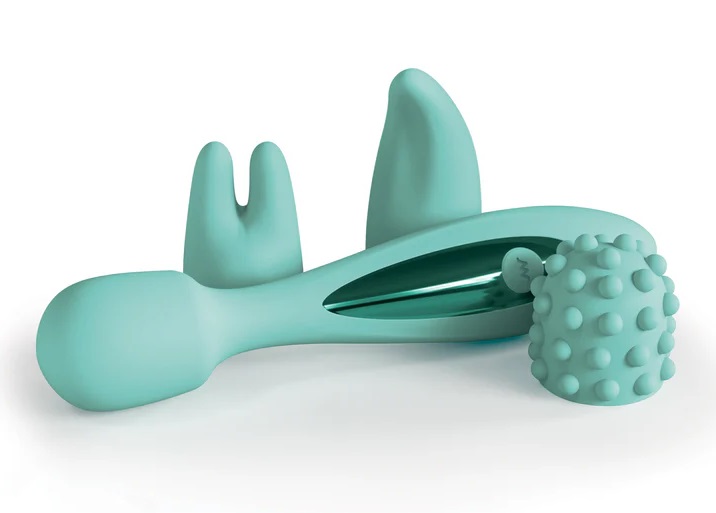 Meet the wand that does it all (and then some). Desi... JimmyJane - Canna Massager w Attachment - Green photo-5