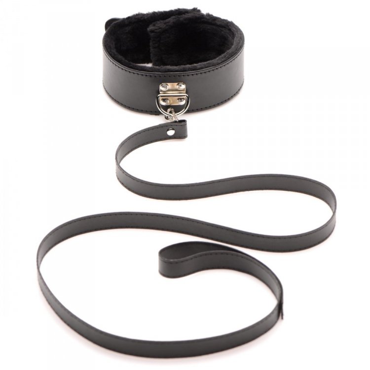 Level up your kinky play with this 10 Piece Plush Bondage se... Master Series - Hook Up Plush Bondage Set - Black photo-5