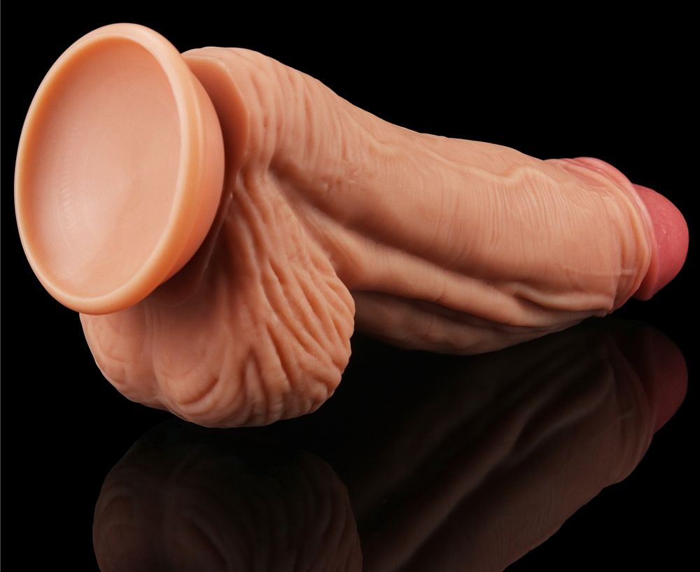 Built to deliver the most lifelike satisfaction, Love Toy Ki... Lovetoy - 10" Dual Layered King Sized Cock - Flesh photo-17