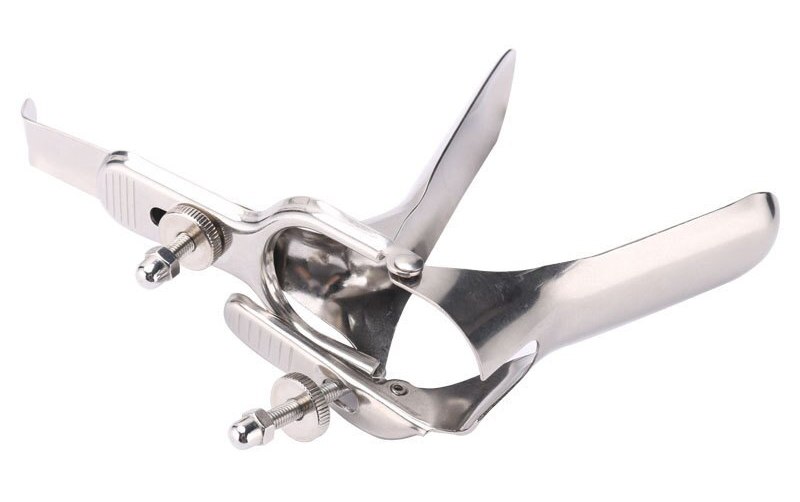 Stainless steel vaginal speculum with long handle MT - Vaginal Speculum Long - Silver photo-8