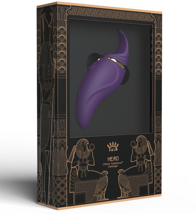 Specially designed to indulge and titillate the sensitive ar... Zalo - Hero APP 2in1 Clitoral Massager - Twilight Purple photo-6