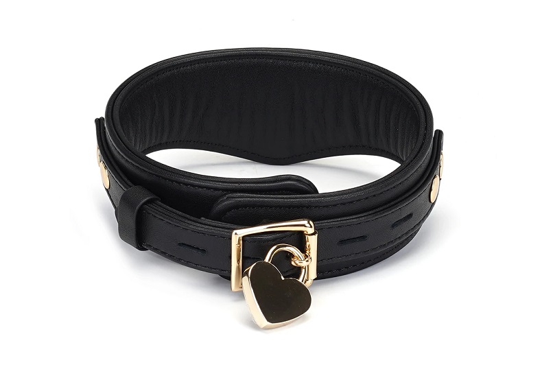 The design elements of dignity, elegance and extravagance ha... Liebe Seele - Leather Curved Collar - Dark Secret photo-2