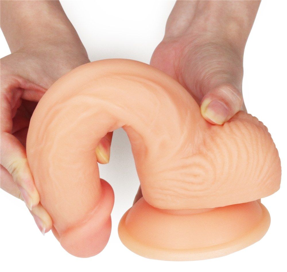 Explore every inch of The ultra Soft dude dildo .Satisfy you... Lovetoy - 8" The Ultra Soft Dude - Flesh photo-3