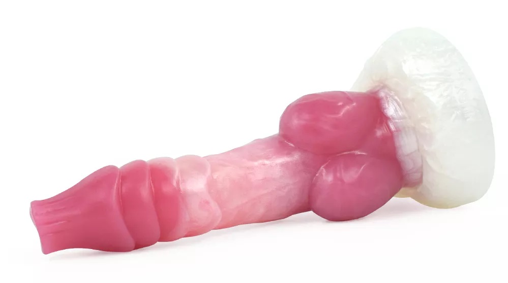 The head armor pattern design, the waist is curved to increa... FAAK - Demo Wolf Laddie Dildo - Rosy photo-4