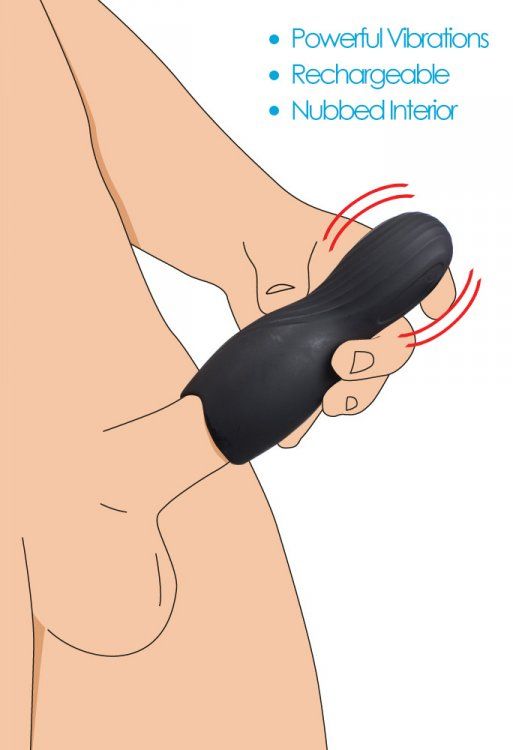 This stretchy silicone sleeve slips over the most sensitive ... Trinity Vibes - Silicone Penis Head Pleaser - Black photo-4