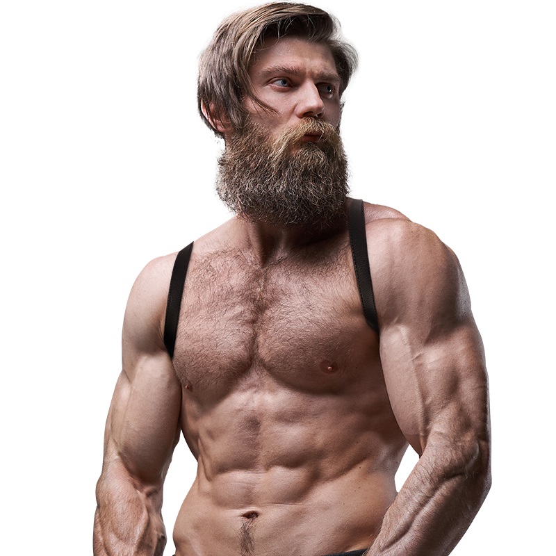 Unleash your power and dominate the dance floor with our fro... Fetish Submissive - Back Chest Male Harness - Black photo-3