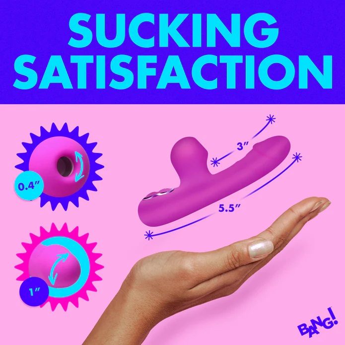 Get the buzz you've been begging for! The combination of... Bang! - Suction Rabbit Vibrator - Purple photo-9