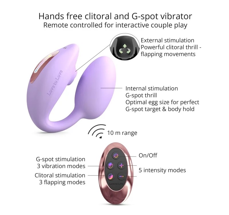 Unconditional love could be Wonderlover’s motto. This toy br... Love to Love - Wonderlover Double Stimulator - Viva Mauve photo-4